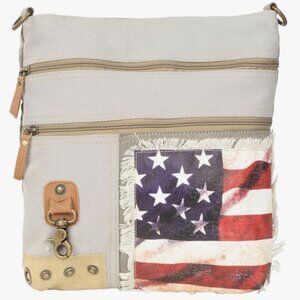 NWT Clea Ray American Flag Recycled Canvas Crossbody Purse Bag
